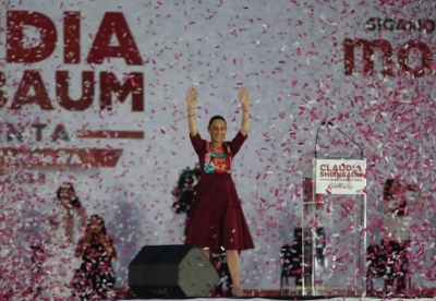 La candidata de Sigamos Haciendo Historia, Claudia Sheinbaum durante el arranque de la campaña presidencial.