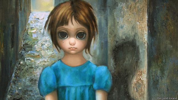 Los retratos que Keane pintaba de niños con enormes ojos tristes se hicieron muy populares en los 60. 