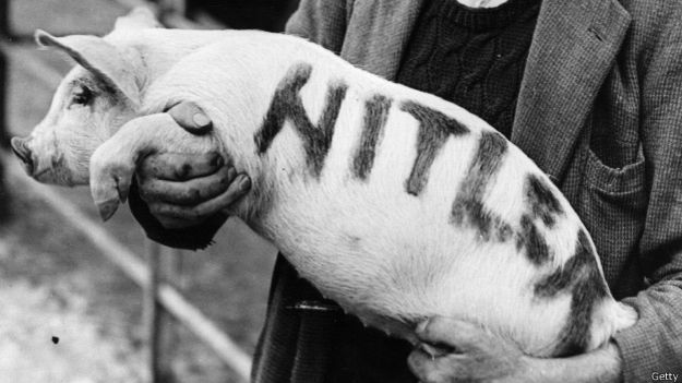 Un cerdito llamado Hitler: un homenaje curioso para un vegetariano. Un cerdito llamado Hitler: un homenaje curioso para un vegetariano.