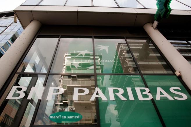 Fachada de una de las sucursales del banco BNP Paribas en París. AFP