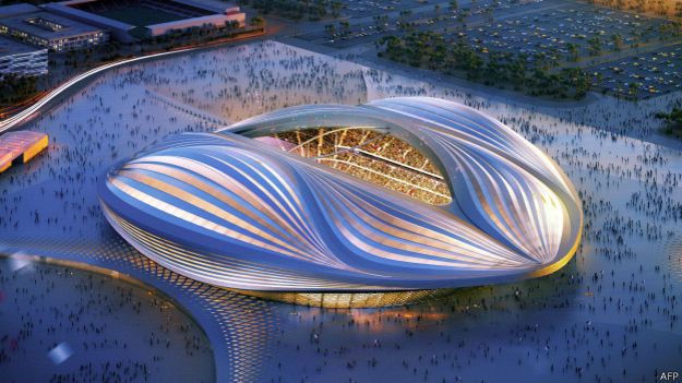 La arquitecta Zaha Hadid también fue encargada de diseñar uno de los estadios de la próxima Copa del Mundo de fútbol de Qatar 2022. 