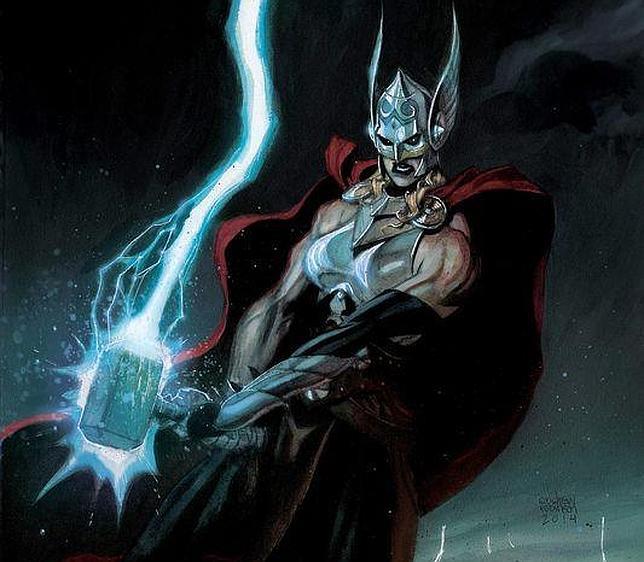 MARVEL Cubierta del número de Marvel en el que Thor se convierte en mujer