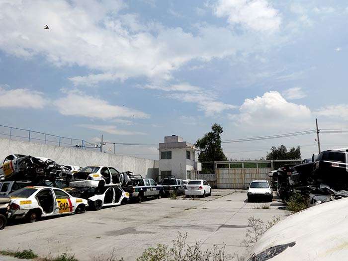 Depósito de patrullas en el municipio de Neza. Foto: Humberto Padget, SinEmbargo Depósito de patrullas en el municipio de Neza. Foto: Humberto Padget, SinEmbargo