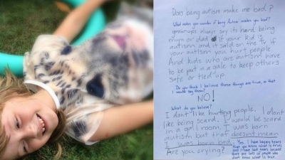 Cadence tiene autismo y escribió una conmovedora carta a su madre Angela que hizo llorar a todo Australia.