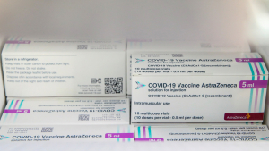 Cajas de vacuna AstraZeneca