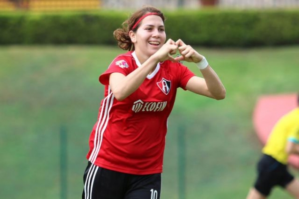 La jugadora del Atlas Femenil, Alicia Cervantes. 