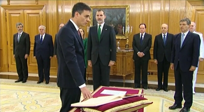 Pedro Sánchez promete «lealtad al Rey y hacer guardar la Constitución»