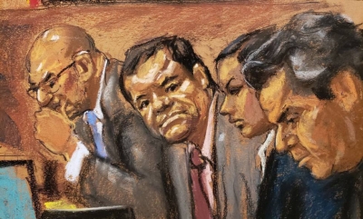 Un dibujo de Joaquín Guzmán.