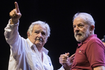 Mujica con el expresidente brasileño, Luiz Inacio Lula da Silva.
