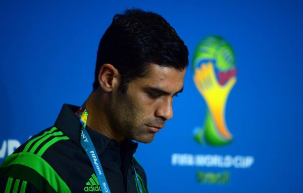 Rafael Márquez en el marco de una conferencia antes de la Copa Mundial de Fútbol 2014