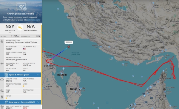 Dron espía estadounidense de más de 200 millones de dólares se estrella en Oriente Medio