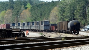 El “tren de la caca”, detenido en Parrish, Alabama