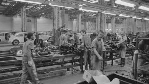 Fábrica de Volkswagen en Sao Paulo, Brasil, en 1972.
