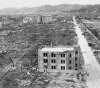 Vista de la devastación causada por la bomba atómica que fue lanzada sobre Hiroshima, Japón el 6 de agosto de 1945.