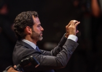 Emiliano Salinas durante la 59 entrega del Ariel a lo mejor del Cine Mexicano.