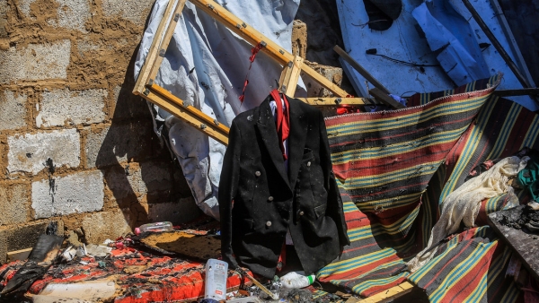 La ropa de boda del palestino aseinado