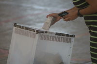 Instalación de casillas electorales en Oaxaca, el 5 de junio de 2022. 