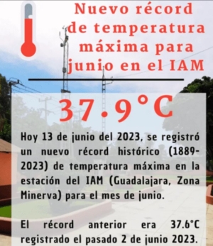 Guadalajara logra este martes nuevo récord histórico de calor