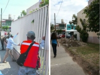 Antes y después. Tras no atender las notificaciones, el Ayuntamiento de Zapopan retiró un cancel en la colonia El Colli.