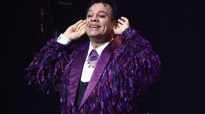 Juan Gabriel, durante un concierto en Los Ángeles en septiembre de 2014.
