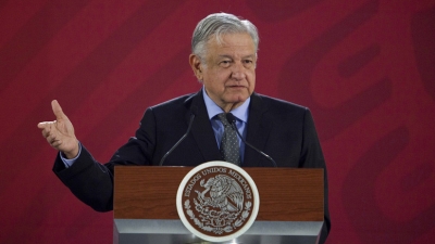 El presidente Andrés Manuel López Obrador, en conferencia de prensa. Ciudad de México, 24 de enero, 2019.