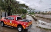 En la Colonia El Mante en Tlaquepaque el arroyo conocido como “Seco” se desbordó.