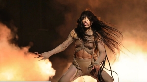 Loreen, durante su actuación en la primera semifinal del Festival de Eurovisión.