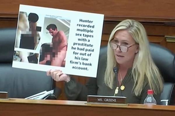 Porno en el Congreso: Legisladora de EE.UU. muestra fotos explícitas de Hunter Biden
