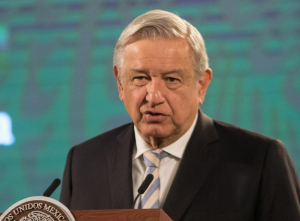 El presidente López Obrador, durante su conferencia matutina desde Palacio Nacional, el 17 de marzo de 2021