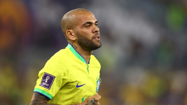 El exfutbolista Dani Alves de Brasil durante el partido de octavos de final de la Copa Mundial de la FIFA Qatar 2022. 5 de diciembre de 2022.