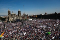 Zócalo de la Ciudad de México durante el informe del presidente Andrés Manuel López Obrador.