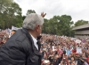 López Obrador en un mitin en la explanada de la delegación Benito Juárez.