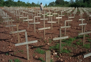 Cementerio en la capital de Ruanda, Kigali
