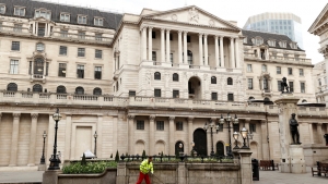 El Banco de Inglaterra, donde se encuentran retenidas las 31 toneladas de oro de Venezuela, Londres, 31 de marzo de 2020.