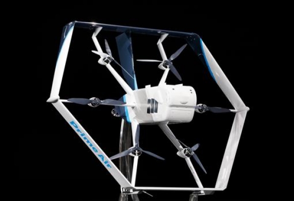 Modelo del nuevo dron de Amazon con seis alas - JORDAN STEAD/ Amazon