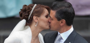 Angélica Rivera y Enrique Peña Nieto el día de su boda