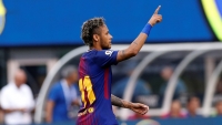 El entonces delantero del F.C. Barcelona, Neymar Jr., en un partido de la International Champions Cup ante la Juventus, en Nueva Jersey (EE.UU.), 22 de julio de 2017.  