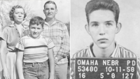 Leslie Arnold, a la derecha, fue condenado por asesinar a su madre y su padre, Opal y Bill Arnold, en Omaha, Nebraska. Los padres aparecen en la foto con su hijo menor, James Arnold. (Alguaciles estadounidenses/penitenciaría estatal de Nebraska)
