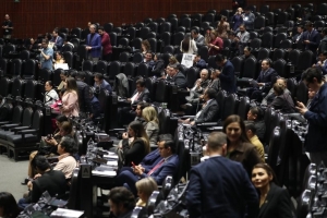 Labores legislativas en el Salón de Plenos de la Cámara de Diputados.