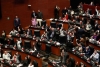 Senadores durante la sesión en el Salón de Plenos, en la que se analiza la reforma judicial para someterla a votación, el 10 de septiembre de 2024.
