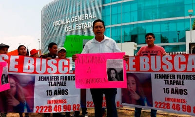 Familiares de Jennifer Flores Tlapale protestan en Puebla