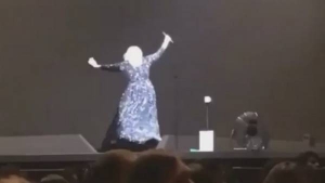 El susto de Adele con un murciélago en pleno show en México