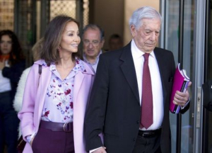 Isabel Preysler y Mario Vargas Llosa, en Madrid en 2019.
