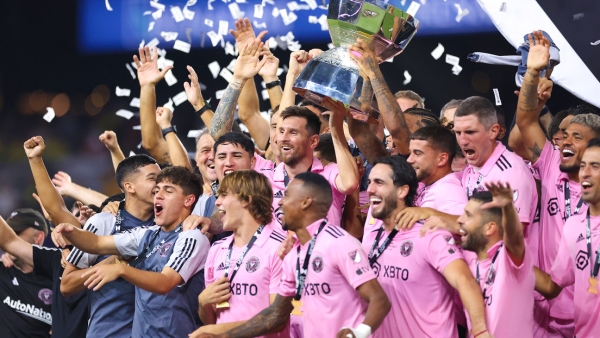 El Inter Miami celebra su título en la Leagues Cup. Nashville, EE.UU., el 19 de agosto de 2023.