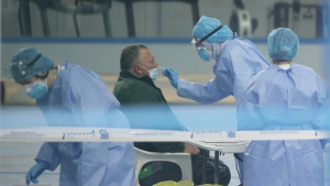 Realización de test de antígenos en Madrid, España