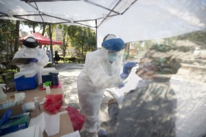 Toma de muestras en la CDMX.