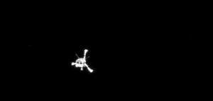 El robot Philae, tras desprenderse de la sonda 'Rosetta'.