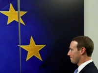 El CEO de Facebook, Mark Zuckerberg, en las instalaciones de la Unión Europea en Bruselas (Bélgica)
