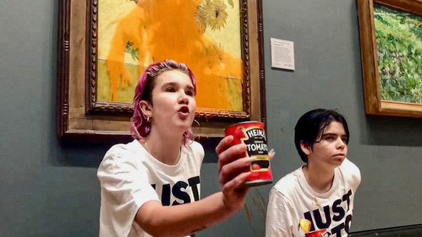 Activistas arrojan sopa sobre &#039;Los girasoles&#039; de Van Gogh en la Galería Nacional de Londres