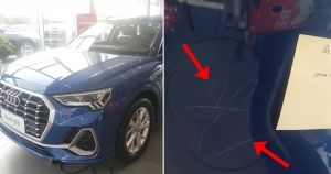 Una niña raya con una piedra diez Audi en una concesionaria y su padre es demandado por decenas de miles de dólares